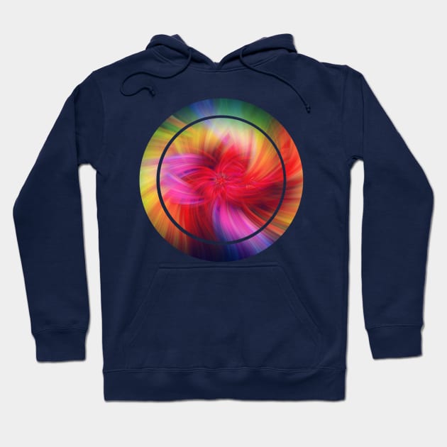 Rainbow Feathers - Abstract Digital Art Hoodie by DyrkWyst